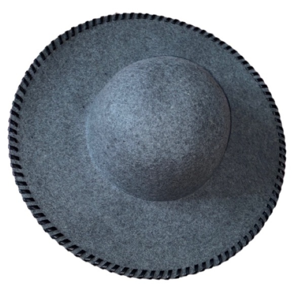 wool floppy hat phase 3 adjustable like new gray black detail - Picture 6 of 7